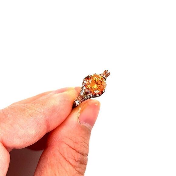 Orange Stones Ring - Picture 2 of 6